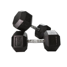 Load image into Gallery viewer, Rubber Hex Dumbbell (2.5kg-50kg/ 2.5kg increments) - Oli Joy Sports