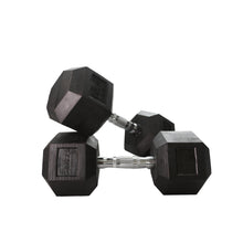 Load image into Gallery viewer, Rubber Hex Dumbbell (2.5kg-50kg/ 2.5kg increments) - Oli Joy Sports