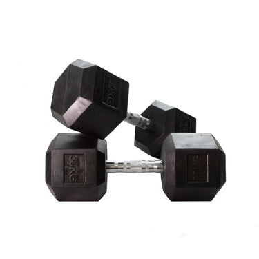 Rubber Hex Dumbbell (2.5kg-50kg/ 2.5kg increments) - Oli Joy Sports