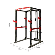 Load image into Gallery viewer, Commercial Grade Power Rack Cage Plus Cable Crossover Attachment (Black Colour) - Oli Joy Sports