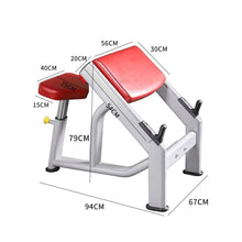 Load image into Gallery viewer, Pre Order 30kg Preacher Curl Bench, Bar & Rubber Plates Bundle (1.2m bar) - Oli Joy Sports
