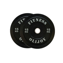 Load image into Gallery viewer, 120kg Black Bumper Plates Bundle (15/20/25) - Oli Joy Sports