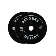 Load image into Gallery viewer, 120kg Black Bumper Plates Bundle (15/20/25) - Oli Joy Sports