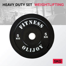 Load image into Gallery viewer, Olympic Rubber Bumper Plates (Black) 5/10/15/20/25kg - Oli Joy Sports