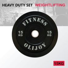 Load image into Gallery viewer, Olympic Rubber Bumper Plates (Black) 5/10/15/20/25kg - Oli Joy Sports