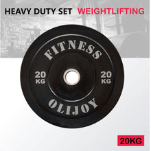 Load image into Gallery viewer, Olympic Rubber Bumper Plates (Black) 5/10/15/20/25kg - Oli Joy Sports