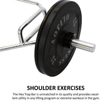 Load image into Gallery viewer, 120kg Black Bumper Plates & Hex Trap Barbell Bundle - Oli Joy Sports