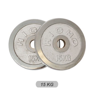 Olympic Silver Cast Iron Weight Plates 2.5/5/7.5/10/15/20kg - Oli Joy Sports