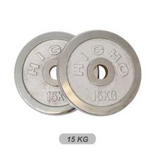 Load image into Gallery viewer, Olympic Silver Cast Iron Weight Plates 2.5/5/7.5/10/15/20kg - Oli Joy Sports