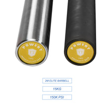 Load image into Gallery viewer, 2M Elite Olympic Weight Barbell 15KG 1500LB Black - Oli Joy Sports
