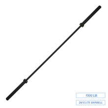 Load image into Gallery viewer, 2M Elite Olympic Weight Barbell 15KG 1500LB Black - Oli Joy Sports