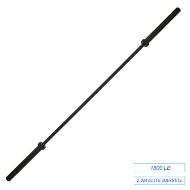 2.2M Elite Olympic Weight Barbell 20KG 1800LB Black - Oli Joy Sports