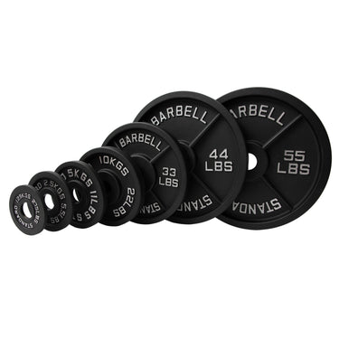 Olympic Black Cast Iron Weight Plates 1.25/2.5/5/10/15/20/25 KG - Oli Joy Sports