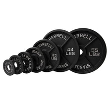 Load image into Gallery viewer, Olympic Black Cast Iron Weight Plates 1.25/2.5/5/10/15/20/25 KG - Oli Joy Sports