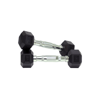 Rubber Hex Dumbbell (1kg-10kg/ 1kg increments) - Oli Joy Sports
