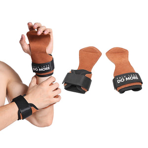 Leather Weight Lifting Non slip Grip Support Training Grip Pads