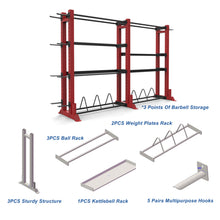 Load image into Gallery viewer, Combo Weights Storage Rack Multipurpose Storage Rack - Oli Joy Sports
