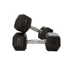 Load image into Gallery viewer, Rubber Hex Dumbbell (2.5kg-50kg/ 2.5kg increments) - Oli Joy Sports