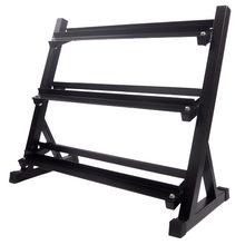 Load image into Gallery viewer, 3 Layers Tiers Dumbbell Storage Rack Stand Adjustable Space - Oli Joy Sports