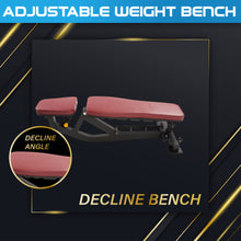 Load image into Gallery viewer, Commercial Adjustable Incline, Decline & Flat Bench - Oli Joy Sports