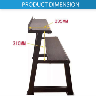 Powder Coated 2 Tiers Kettlebell Storage Weight Rack Gym Fitness - Oli Joy Sports
