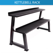Load image into Gallery viewer, Powder Coated 2 Tiers Kettlebell Storage Weight Rack Gym Fitness - Oli Joy Sports