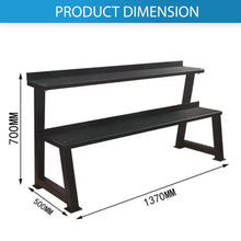 Load image into Gallery viewer, Powder Coated 2 Tiers Kettlebell Storage Weight Rack Gym Fitness - Oli Joy Sports