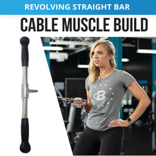 Load image into Gallery viewer, Steel Revolving Straight Bar Cable Attachment - Oli Joy Sports