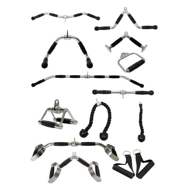 Pre Order Gym Cable Attachments Bundle - 13 Attachments Combo Pack - Oli Joy Sports