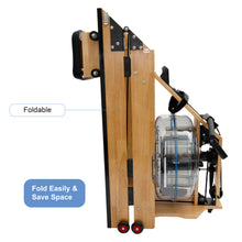Load image into Gallery viewer, Foldable Wooden Water Rowing Machine With Adjustable Resistance - Oli Joy Sports