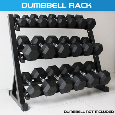 3 Layers Tiers Dumbbell Storage Rack Stand Adjustable Space - Oli Joy Sports