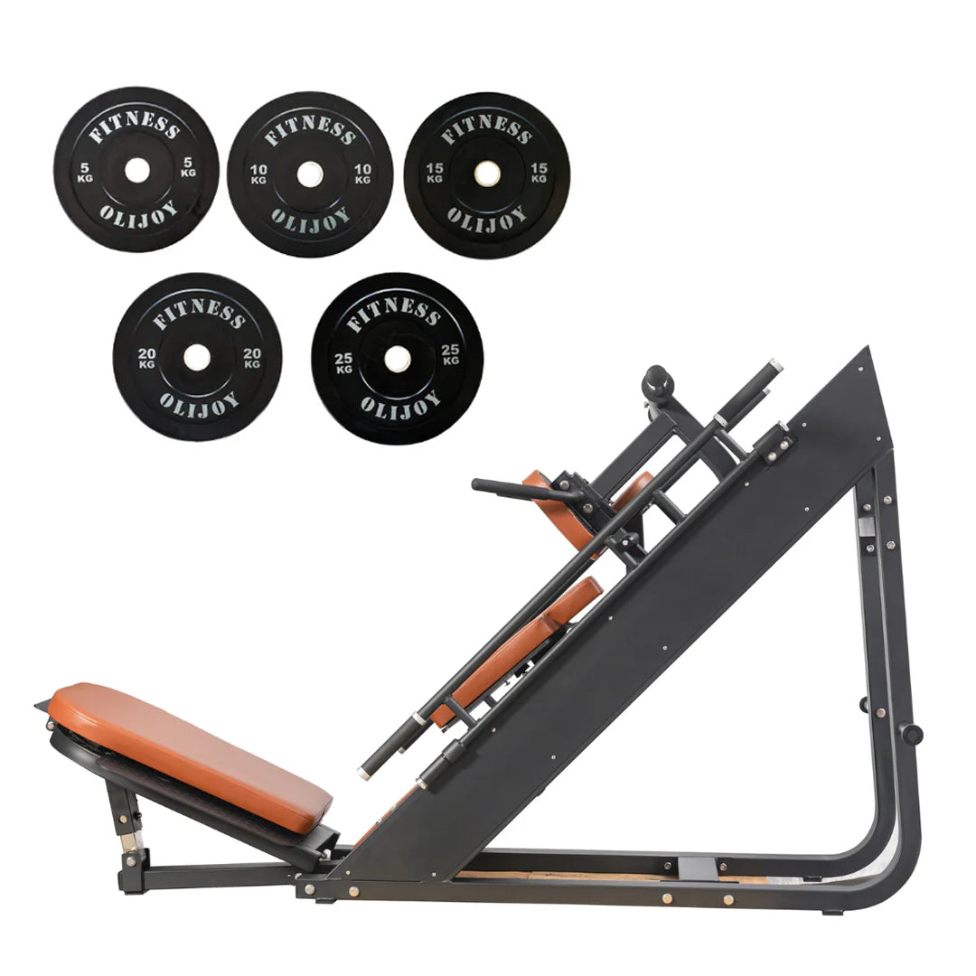 Oli Joy ProPress 45 — Commercial 45° Leg Press & Hack Squat (2-in-1)150KG Rubber Bumper Plates