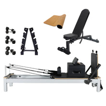 Load image into Gallery viewer, Oli Joy 5395 StudioFit Strength Bundle – Aluminium Reformer with Dumbbell Rack, Bench &amp; Yoga Mat
