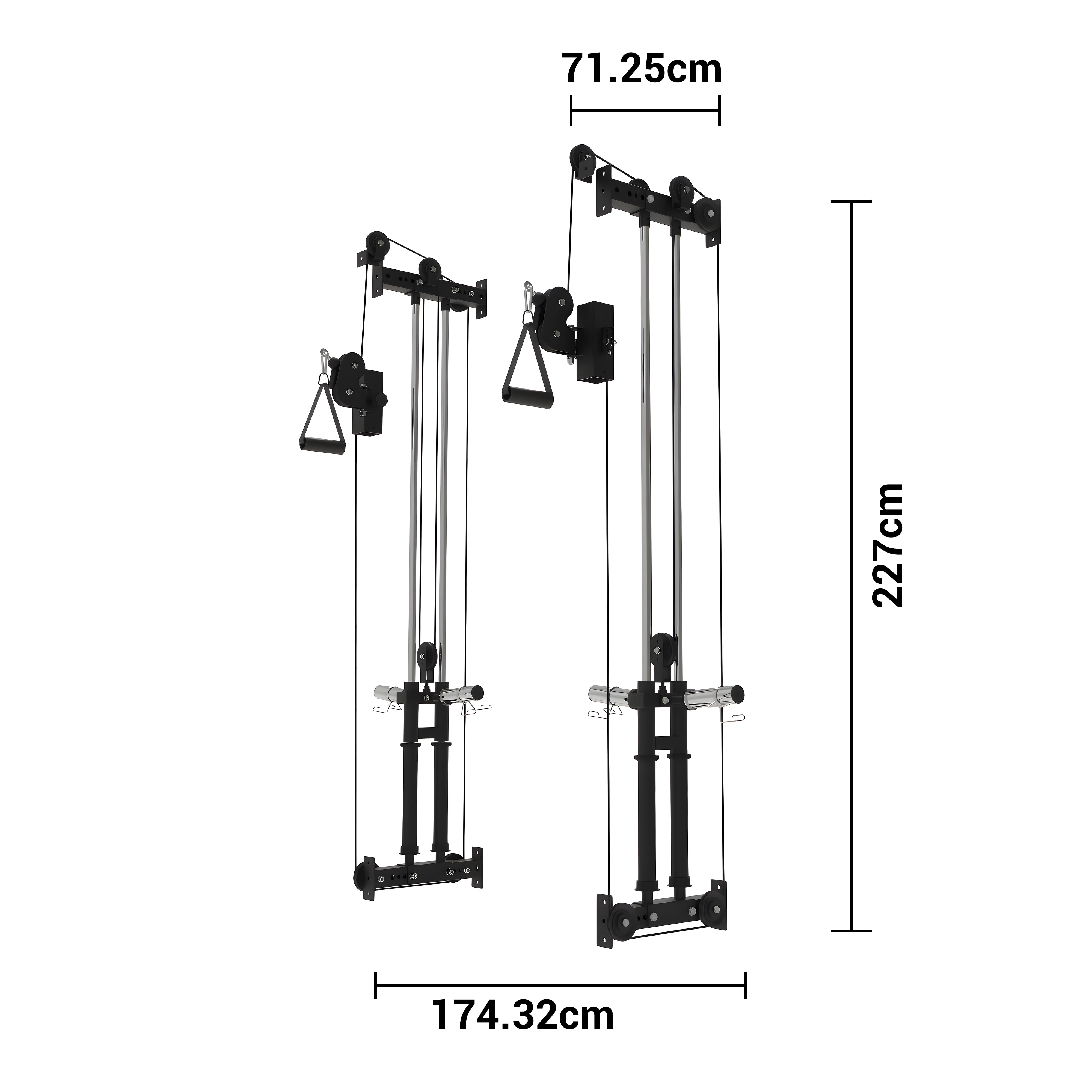 3.0mm cable crossover machine plate load with 100kg Rubber plates(5kg 20kg plates preorder)