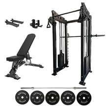 Load image into Gallery viewer, Oli Joy 5492 Elite Commercial Bundle – Cable Crossover Power Rack with 150 kg Plates, Barbell &amp; Smith System
