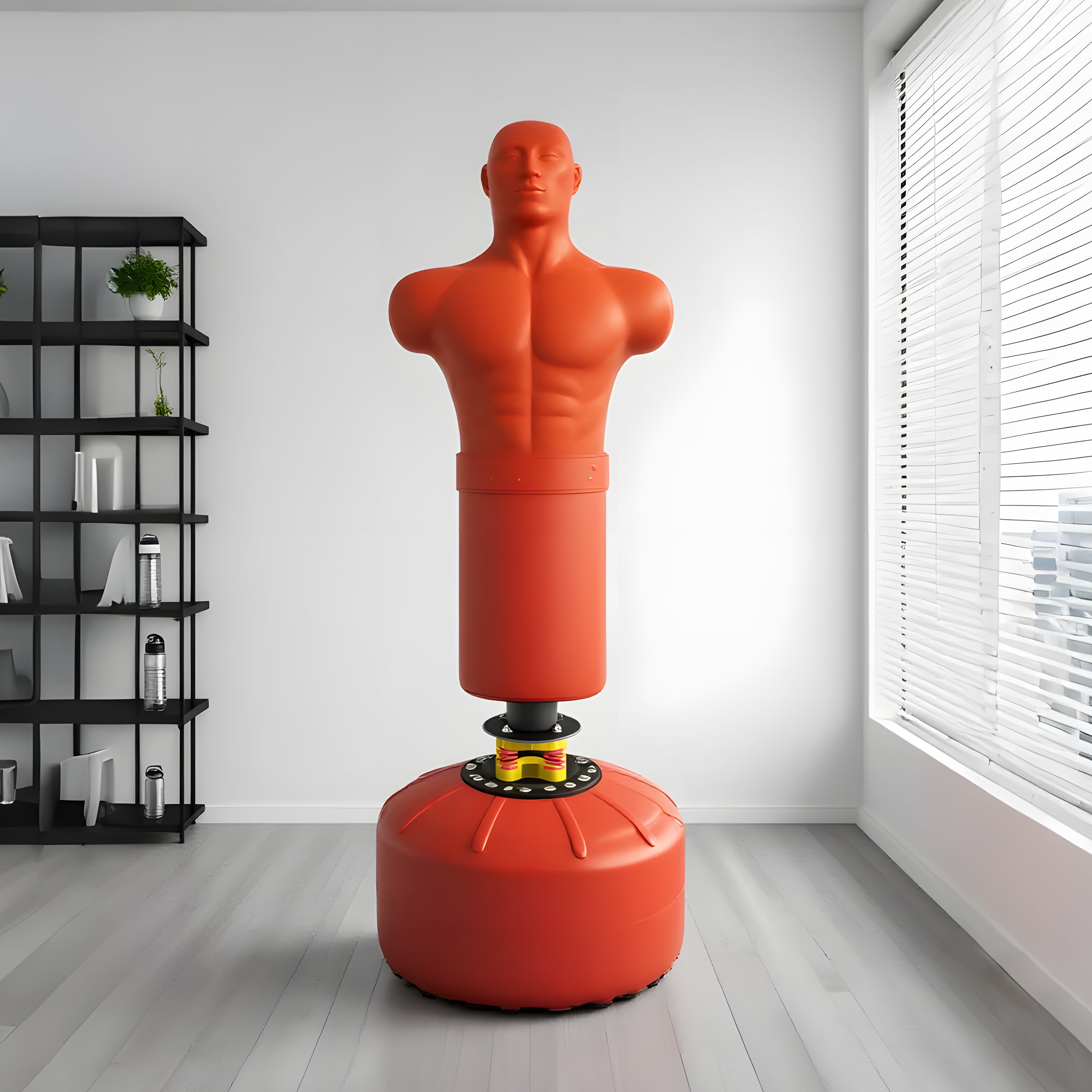 Silicone Skin Free-Standing Human BOB Boxing Punching Dummy Bag + Boxing Glove Bundle