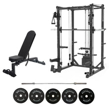 Load image into Gallery viewer, Oli Joy 5383 Elite Strength Bundle – Smith Machine with 150 kg Olympic Plates, Barbell &amp; Bench
