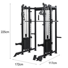 Load image into Gallery viewer, All-in-One Smith Machine + Cable Crossover with 70KG stacks– 2.0mm Modular Power Rack System
