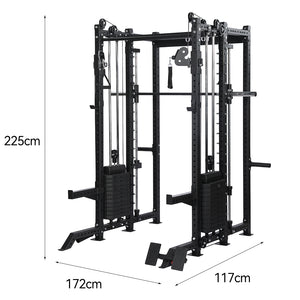 All-in-One Smith Machine + Cable Crossover with 70KG stacks– 2.0mm Modular Power Rack System