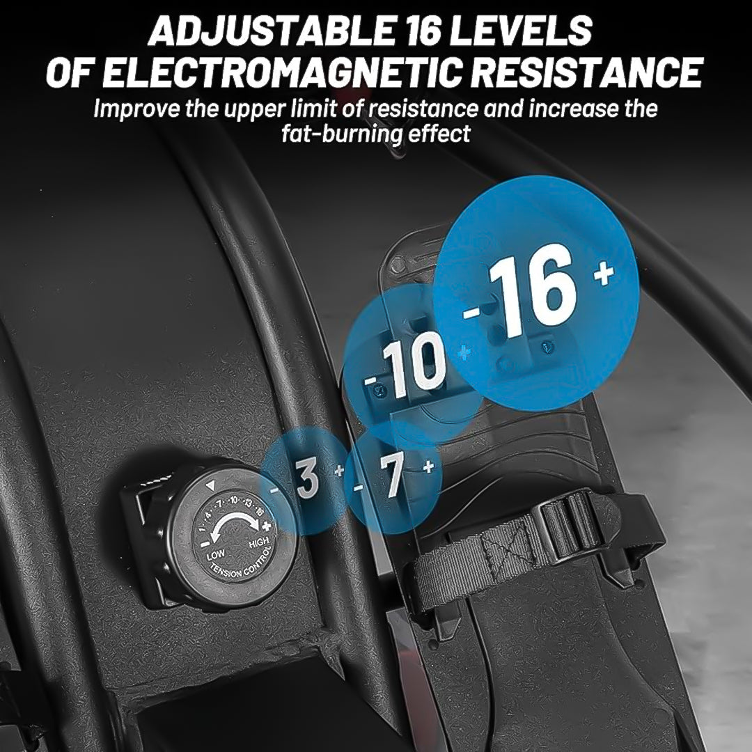 Magnetic & Water Resistance Dual-Oar Wind Rowing Machine