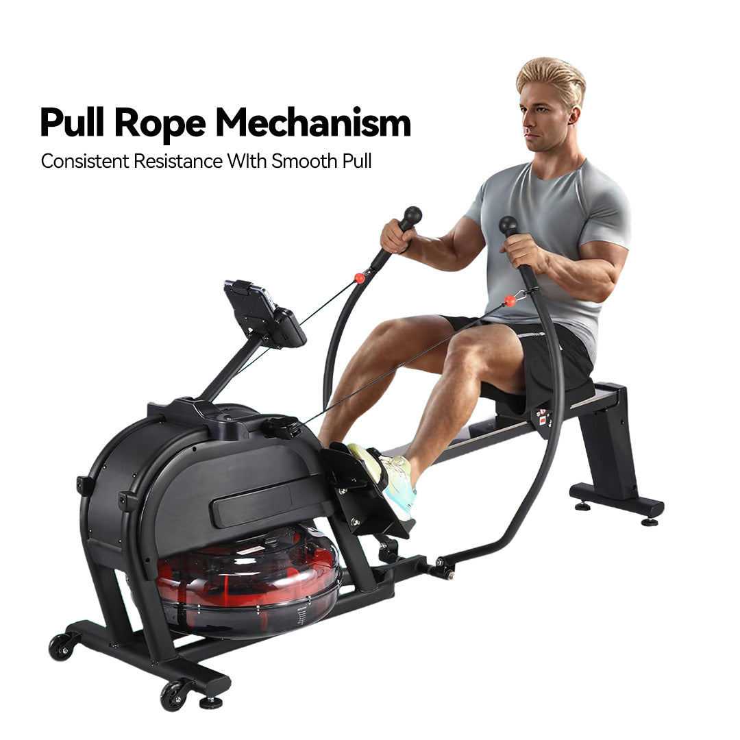 Magnetic & Water Resistance Dual-Oar Wind Rowing Machine
