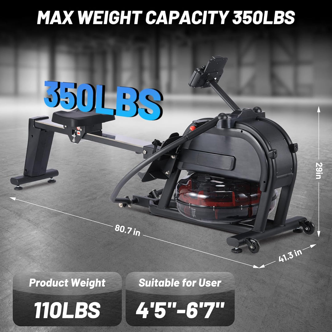 Magnetic & Water Resistance Dual-Oar Wind Rowing Machine