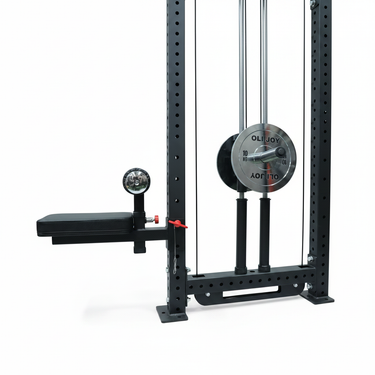 3.0mm  Power Rack Bundle with Single Cable Station, Lat Pulldown Seat & 105kg Cast Iron Plates for Strength Training
