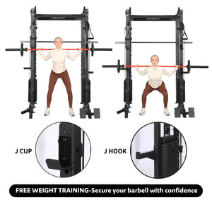All-in-One Smith Machine + Cable Crossover with 70KG stacks– 2.0mm Modular Power Rack System