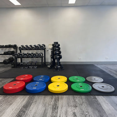 OLI JOY 150KG Colour Bumper Plate & Barbell Bundle