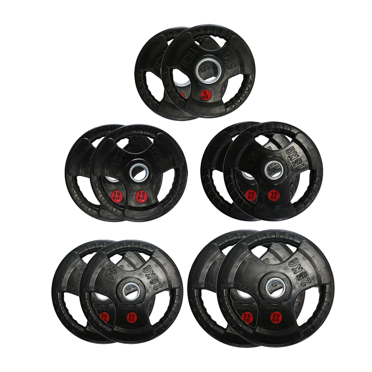 OLI JOY 150KG Rubber Plate Bundle (5/10/15/20/25KG)