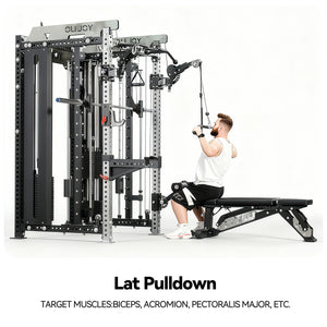 All-in-One Smith Machine Cable Crossover – Pin-Loaded Strength Trainer for Home & Commercial Gym