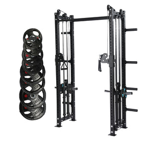 Half Cage Cable Crossover (Plate Loaded) + 100KG Weights Bundle