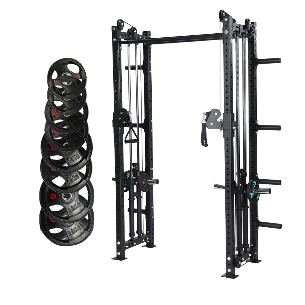 Half Cage Cable Crossover (Plate Loaded) + 100KG Weights Bundle