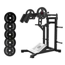 Load image into Gallery viewer, Commercial Hack Squat Machine 150kg Olympic Rubber Bumper Plates Set
